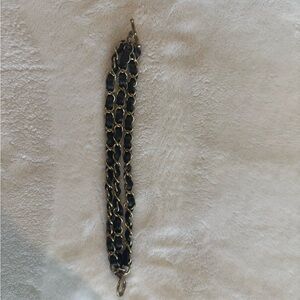 Elegant Black and Gold Chain Bracelet